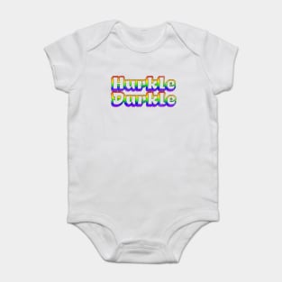 Groovy Retro Hurkle Durkle design, Scottish slang phrase Baby Bodysuit